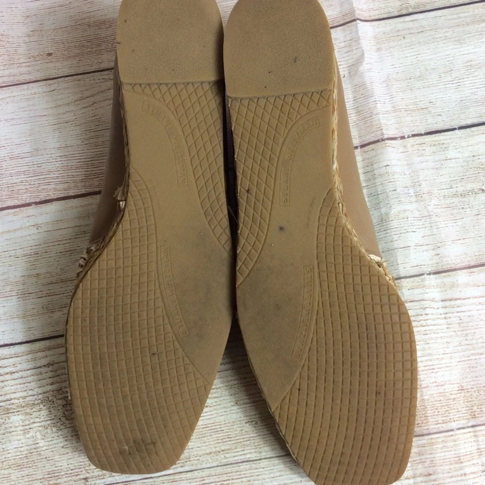 Stuart Weitzman leather espadrille brown. Size 8.